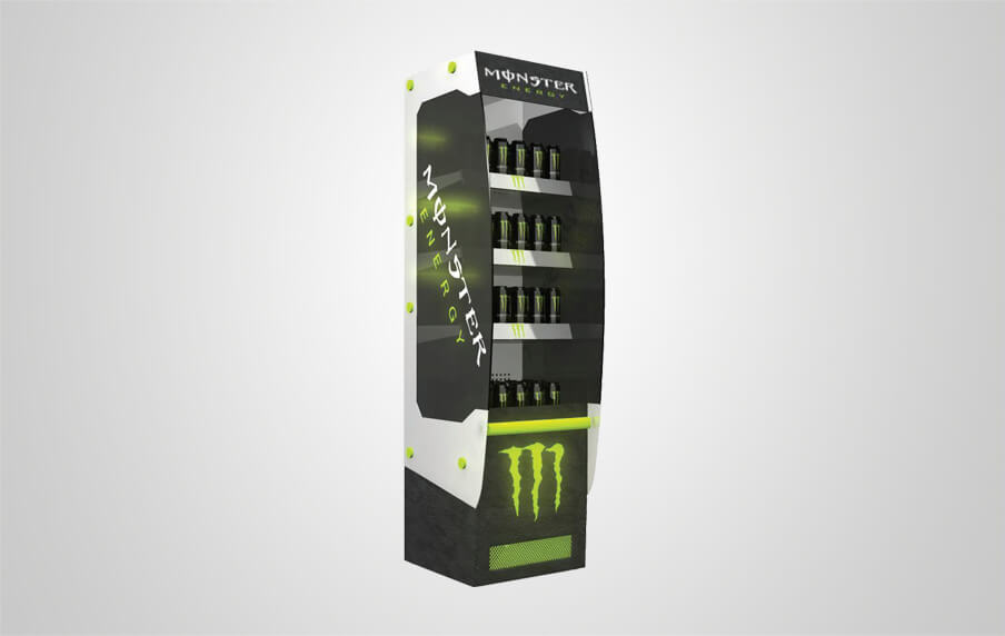 Welp Monster Fridge with Illuminated Etched Glass Sign | Procool DZ-16
